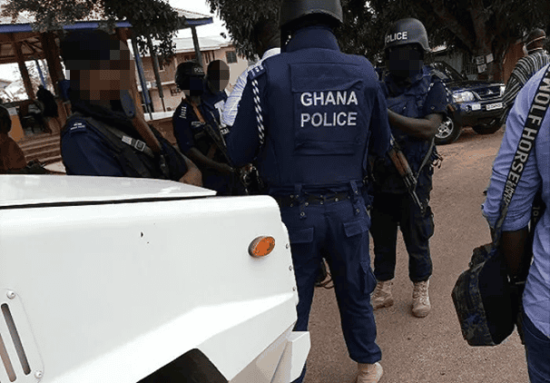 Ghana Police conducting a human trafficking and prostitution crackdown in Koforidua.